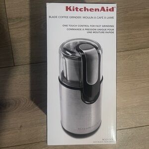 Brand new Kitchenaid silver coffee grinder